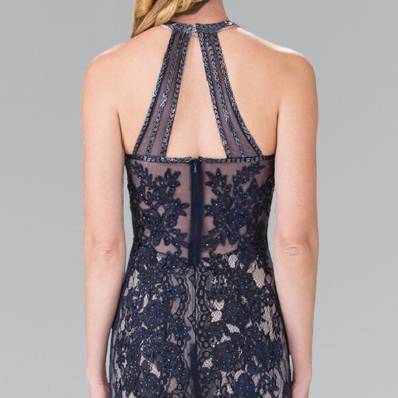 Halter Neck Sequined Mermaid Dress GSGL2243 - Picture 5 of 7